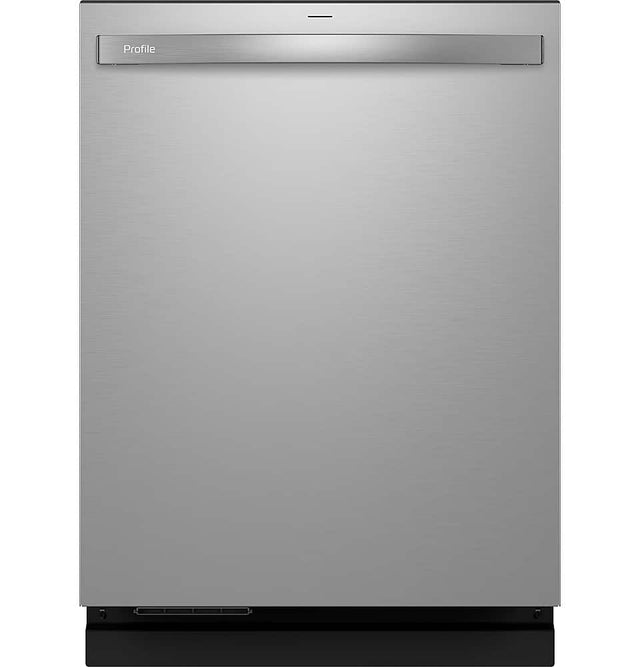 Front. GE Profile - Top Control Smart Built-In Stainless Steel Tub Dishwasher with 3rd Rack, Dedicated Jet Targeted Wash and 39 dBA - Stainless Steel.