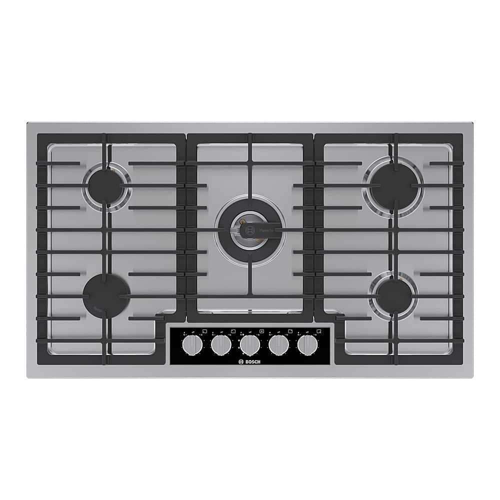 Bosch - Benchmark Series 36" Built-In Gas Cooktop with 5 burners with FlameSelect and LP Conversion - Stainless Steel
