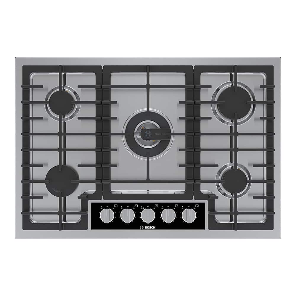 Bosch - Benchmark Series 30" Built-In Gas Cooktop with 5 burners with FlameSelect and LP Conversion - Stainless Steel