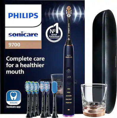 Philips Sonicare - DiamondClean Smart Electric, Rechargeable toothbrush with Charging Travel Case, and 8 Brush Heads