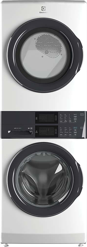 Front. Electrolux - Laundry Tower Single Unit Front Load 4.4 Cu. Ft. Washer & 8 Cu. Ft. Electric Dryer - White.