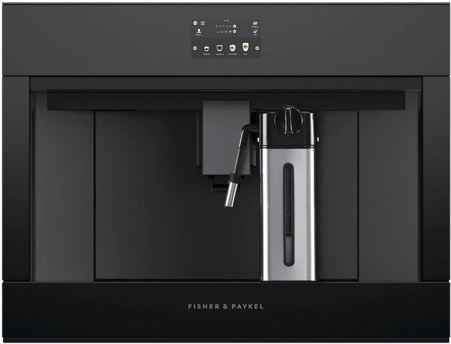 Front. Fisher & Paykel - Minimal  Single Serve 13 Function Touch Display Coffee Maker - Black.