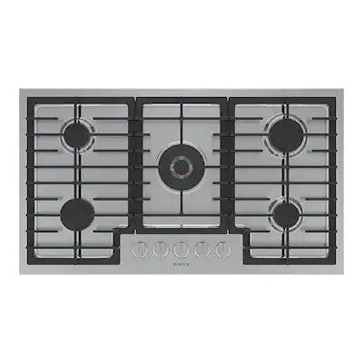 Bosch - 800 Series 36" Built-In Gas Cooktop with 5 Burners, FlameSelect, and LP Conversion