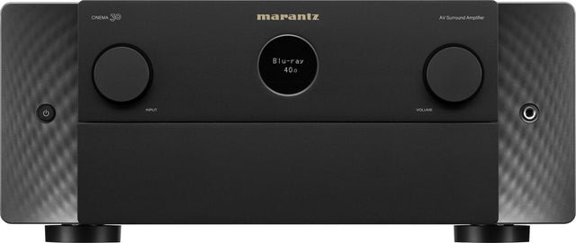 Front. Marantz - Cinema 30 140W 11.4-Ch. Bluetooth Capable with HEOS 8K Ultra HD A/V Home Theater Receiver with Alexa - Black.