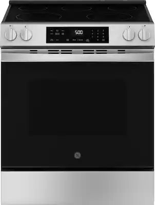 GE - 30 in. Wide 5 Elements 5.3 Cu. Ft. Slide-In Electric Range with Self-Clean and Steam Cleaning Option and Crisp Mode