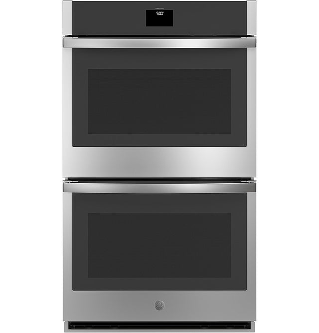 Front. GE - 30" Built-In Electric Convection Double Wall Oven with No Preheat Air Fry - Stainless Steel.