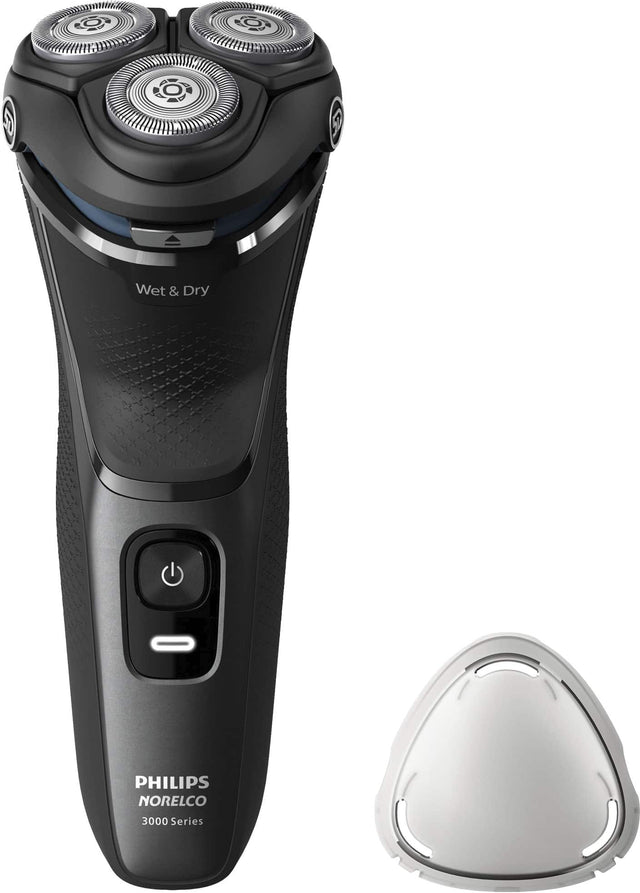 Angle. Philips Norelco - Philips Norelco Series 3000 Rechargeable Wet/Dry Electric Shaver - Black.