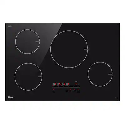 LG - 30-in Wide Built-in Electric Induction Smart Cooktop with 4 Elements and UltraHeat 4.3kW Power Element