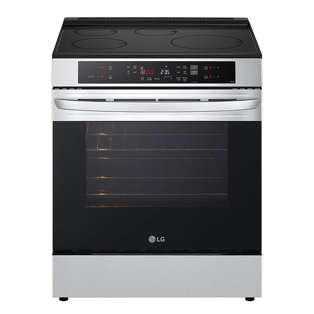 Front. LG - 6.3 Cu. Ft. Smart Slide-in Electric Induction True Convection Range with EasyClean and Air Fry - PrintProof Stainless Steel.