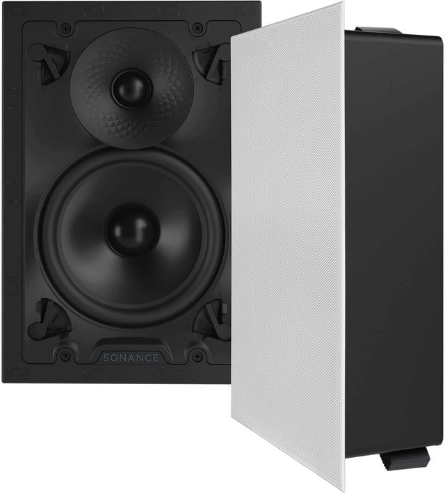 Front. Sonance - VX62 RECTANGLE - Visual Experience Series 6" Medium Rectangle 2-Way Speakers (Pair) - Paintable White.