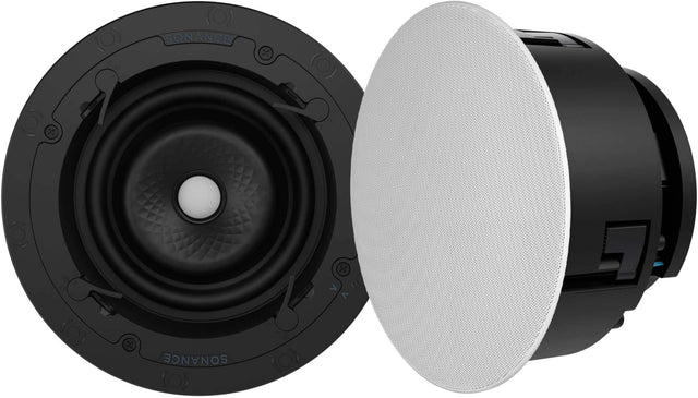 Front. Sonance - VX64R - Visual Experience Series 6" Medium Round 2-Way Speakers (Pair) - Paintable White.