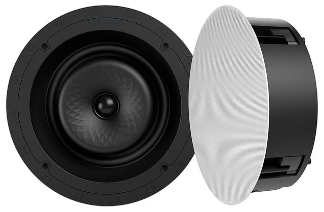 Front. Sonance - VX80R - Visual Experience Series 8" Large Round 2-Way Speakers (Pair) - Paintable White.