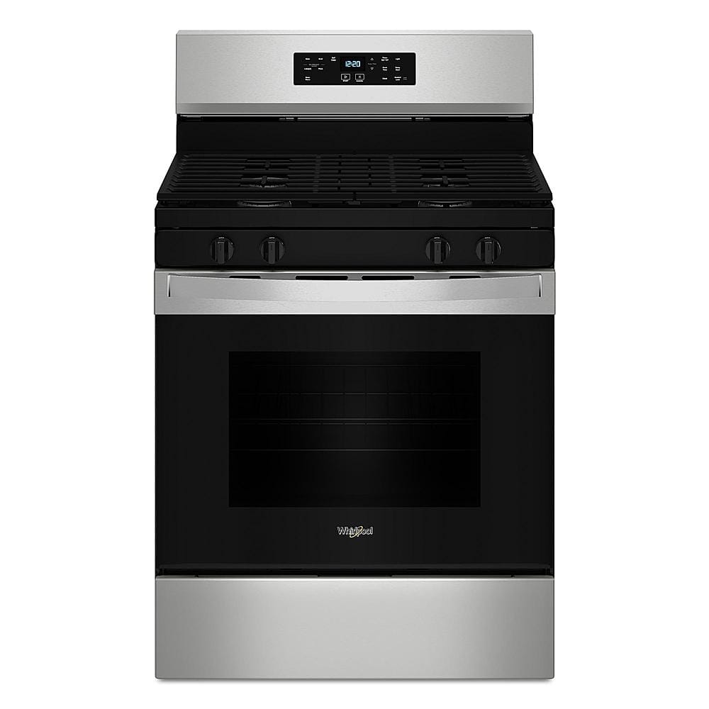 Whirlpool - 30 in. Wide 4 burners 5.3 cu. ft. Freestanding Gas Range with Cooktop Flexibility - Stainless Steel