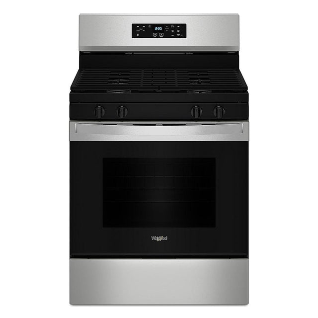 Front. Whirlpool - 5.3 Cu. Ft. Freestanding Gas Range with Cooktop Flexibility - Stainless Steel.