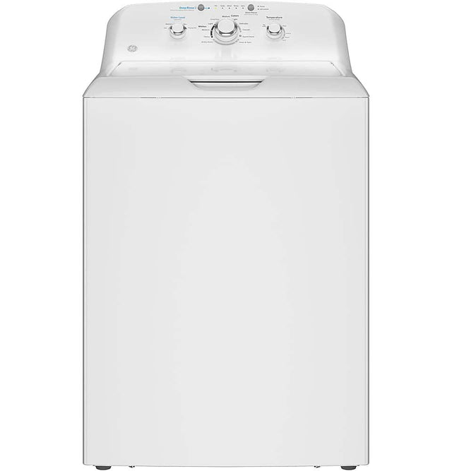 Front. GE - 4.0 Cu. Ft. High Efficiency Top Load Washer with Water Level Control - White.