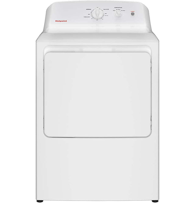 Front. Hotpoint - 6.2 Cu. Ft. Gas Dryer with Auto Dry - White.