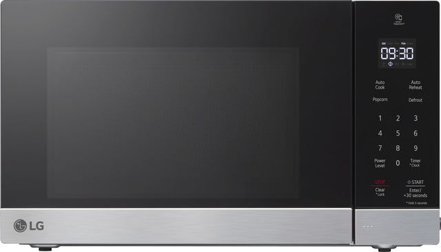 Front. LG - 0.9 Cu. Ft. Countertop Microwave with Sensor Cooking and Smart Inverter - Stainless Steel.
