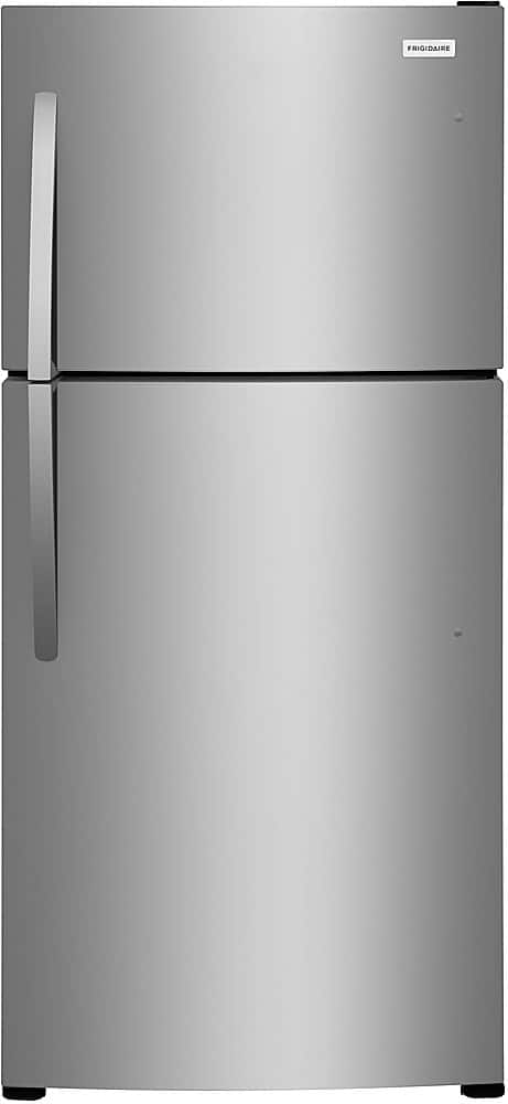 Front. Frigidaire - 20.0 Cu. Ft. Top Freezer Refrigerator - Stainless Steel.
