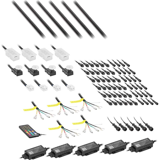 Angle. Metra - Heise Chasing LED Interior Ambient Lighting Kit - Multi.