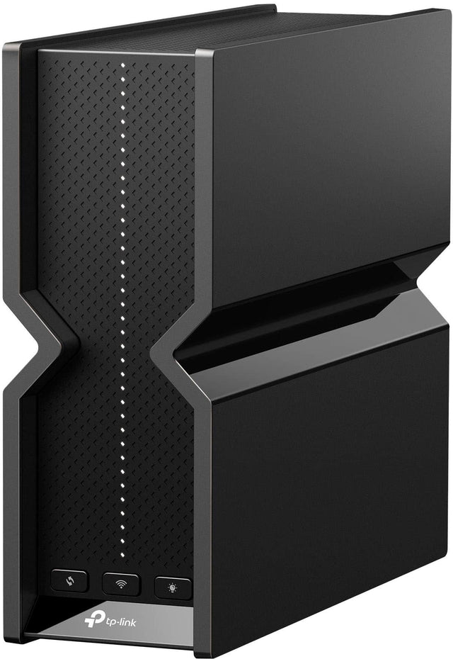 Front. TP-Link - Archer BE11000 Tri-Band Wi-Fi 7 Router - Black.