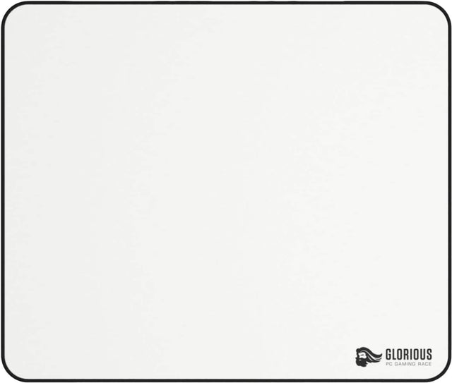 Front. Glorious - Stealth Edition Cloth Gaming Mouse Pad with Stitched Edges (Large) - White.