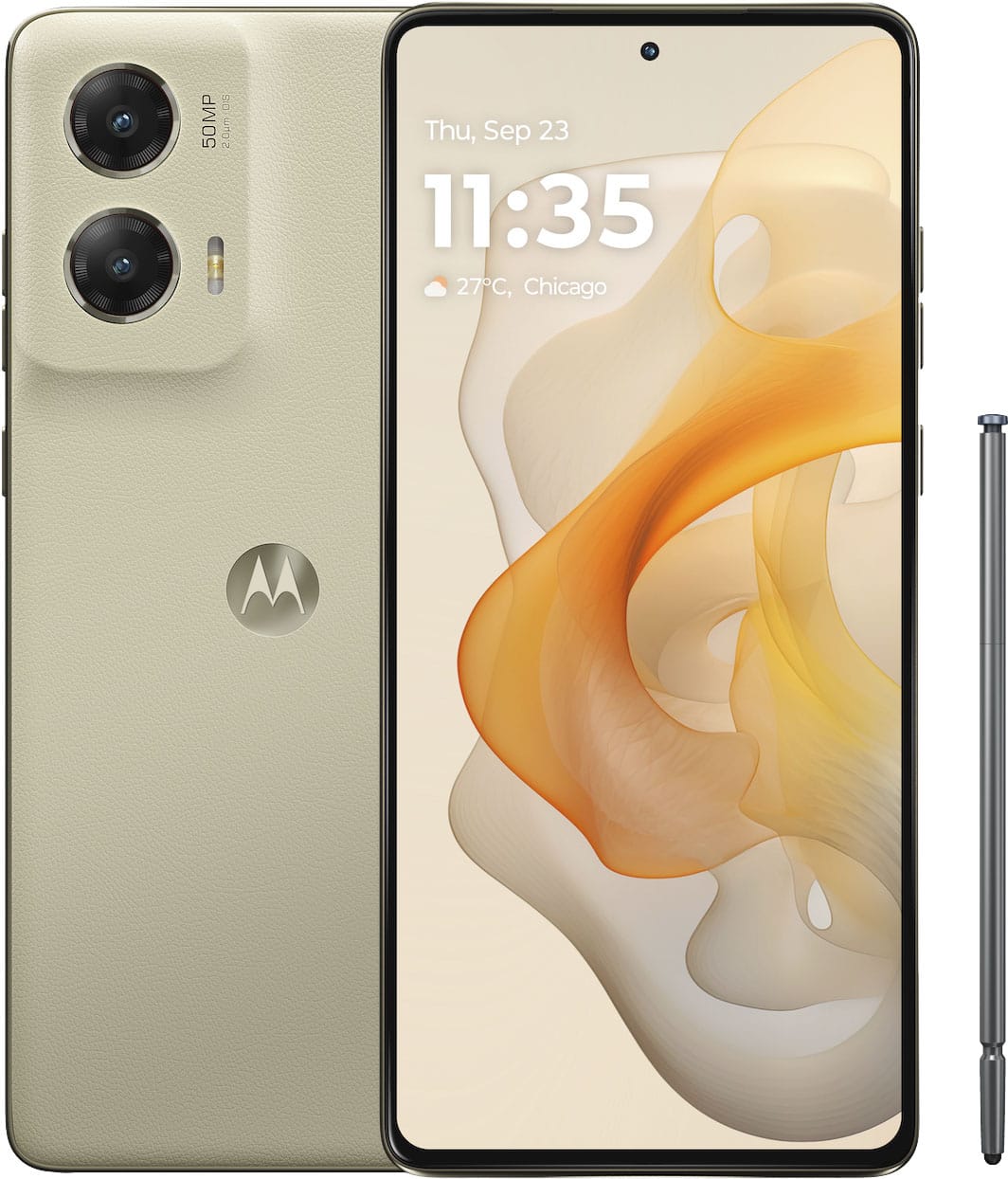 Motorola - moto g stylus 5G 2024 256GB (Unlocked) - Caramel Latte