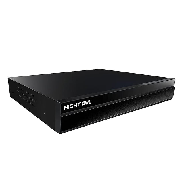 Front. Night Owl - 12 Channel 4K 4TB NVR Security System with 2-way Audio - Black.