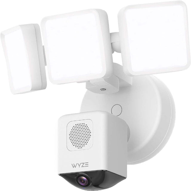 Front. Wyze - Floodlight Camera Pro, 3000 Lumen LEDs, 180° Wide View, 2k HD Outdoor Wi-Fi Floodlight Home Security Camera - White.