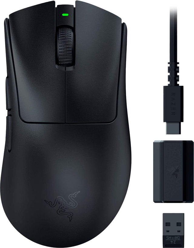 The text on the image reads "Razer BlackShark USB Wireless Mouse".