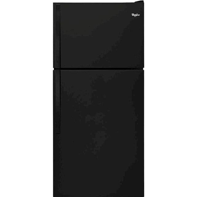 Front. Whirlpool - 18.2 Cu. Ft. Top-Freezer Refrigerator - Black.