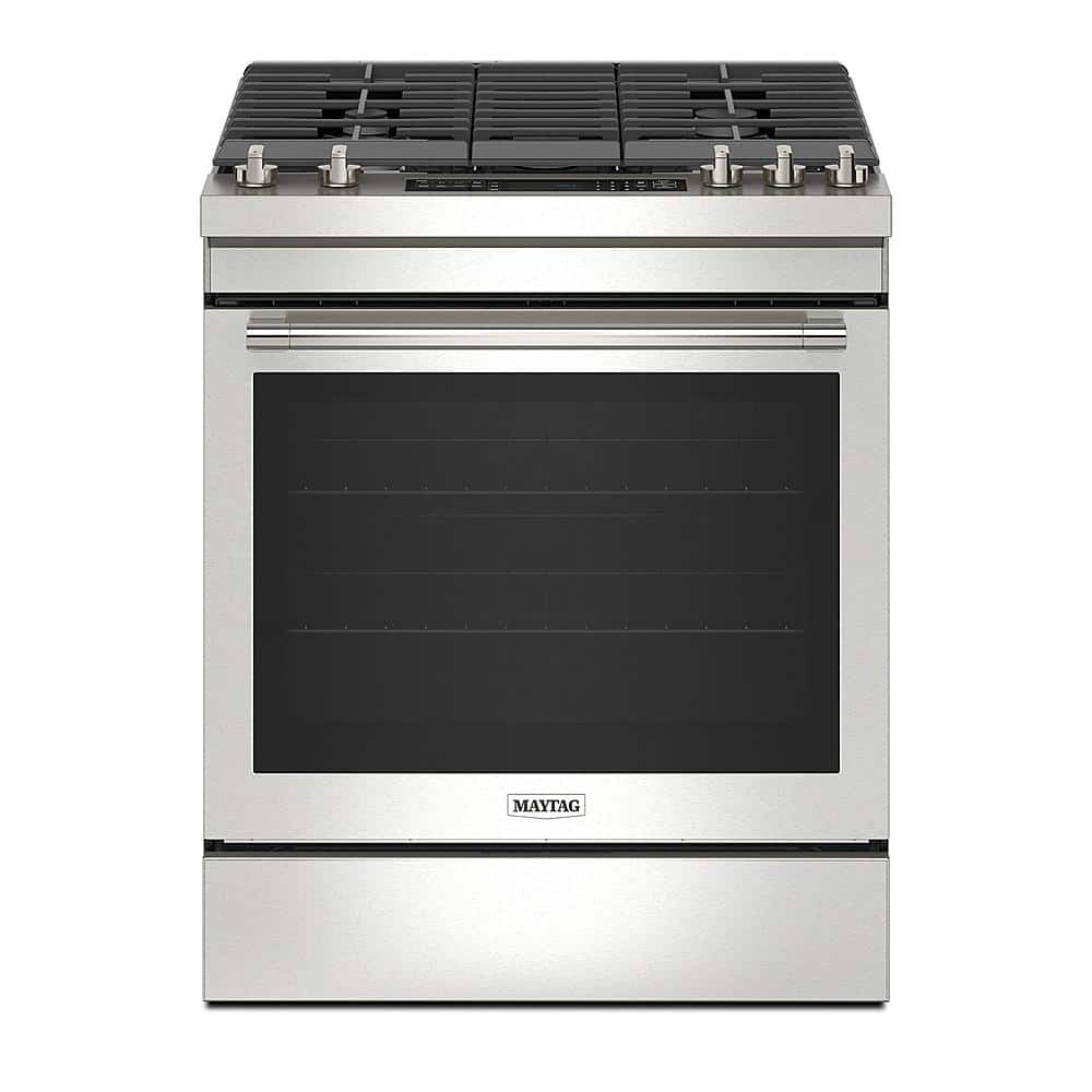 Maytag - 6.4 Cu. Ft. Freestanding Gas Range with Air Fry - Stainless Steel