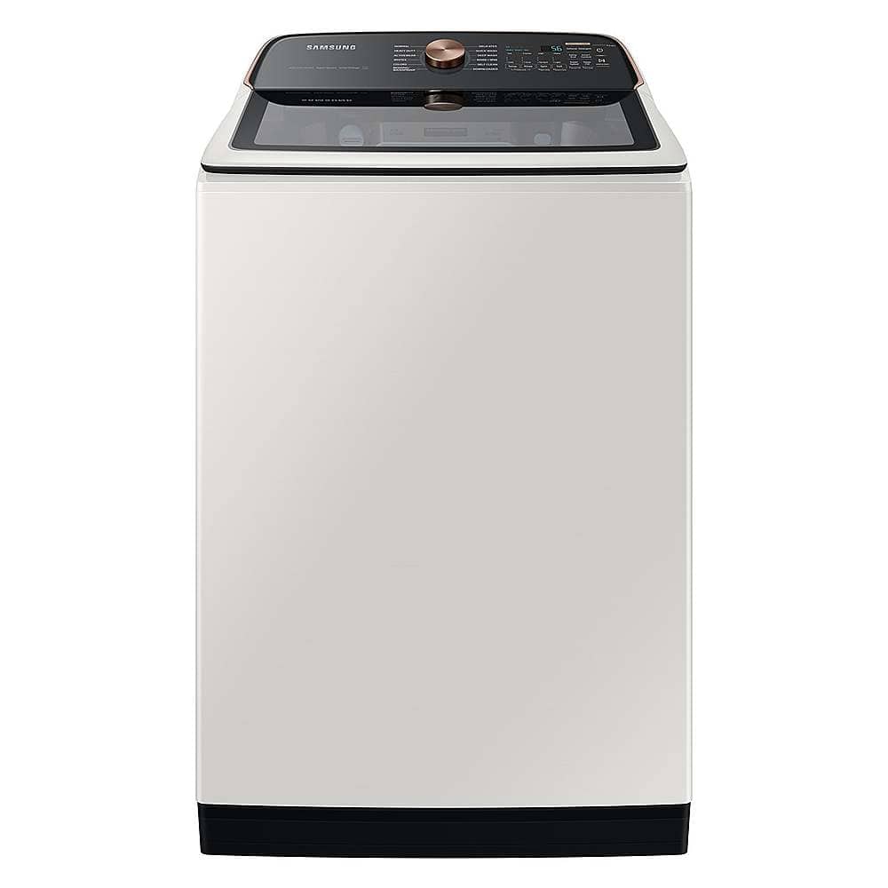 Samsung - OPEN BOX 5.5 Cu. Ft. High-Efficiency Smart Top Load Washer with Auto Dispense System - Ivory