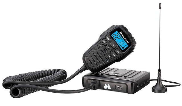 Angle. Midland - MICROMOBILE MXT275 15 Channel Two Way Radio - Black.