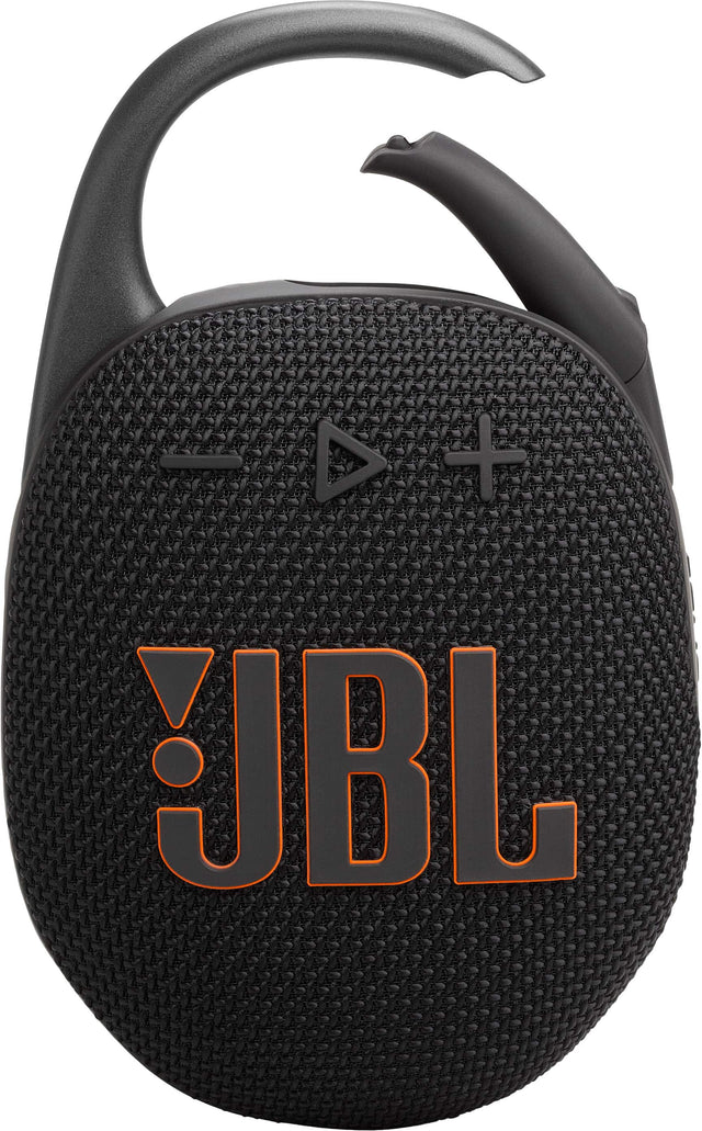 Front. JBL - Clip 5 Portable Bluetooth Speaker - Black.