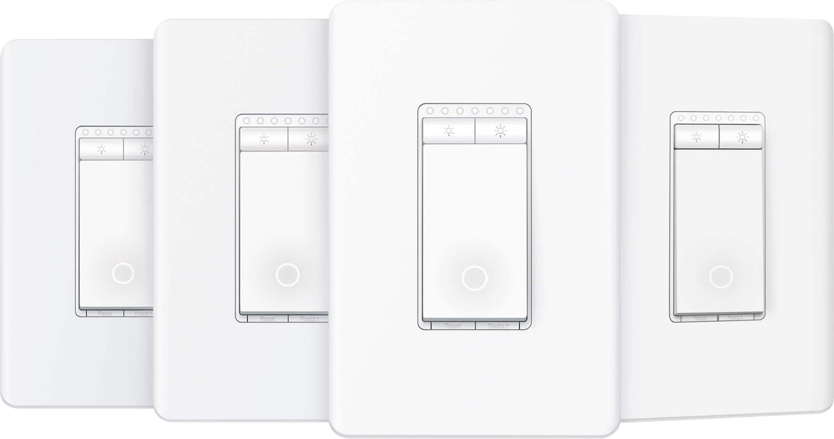 TP-Link - Tapo Smart Wi-Fi Light Dimmer Switch with Matter (4-Pack) - Replaces Most Traditional Switches - White