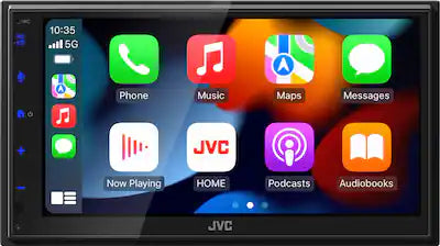 JVC - 6.8" Android Auto and Apple CarPlay Bluetooth Digital Media (DM) Receiver with Rear Camera input