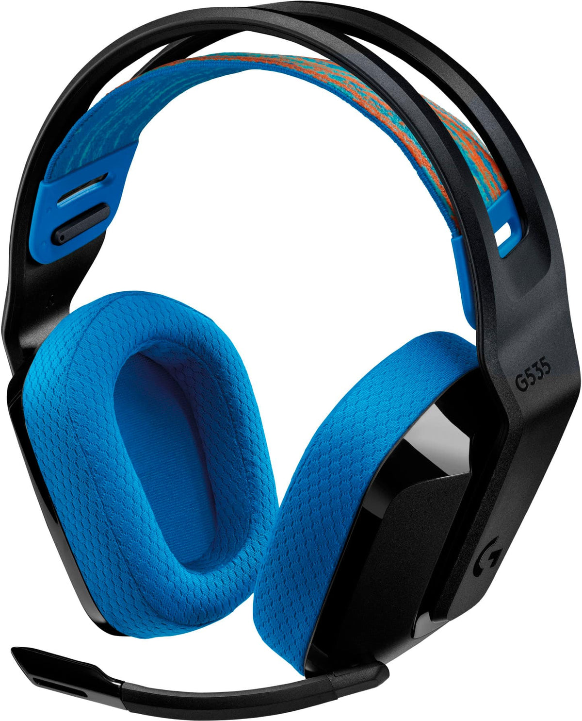 Logitech - G535 Lightspeed Wireless Over-the-Ear Gaming Headset for PS5, PS4, Windows - Black-Blue