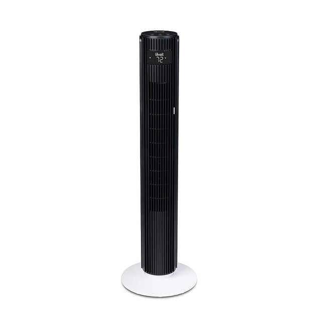 Front. Levoit - Classic 42-Inch Smart Tower Fan - Black.