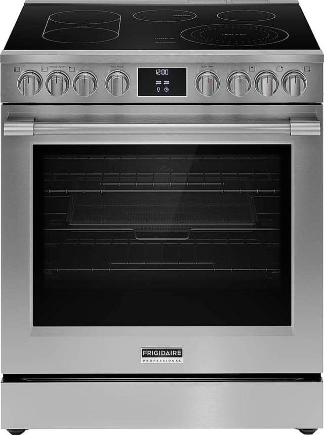 Front. Frigidaire - Professional 6.2 Cu. Ft. Freestanding Total Convection Range with No Preheat Plus Air Fry - Stainless Steel.