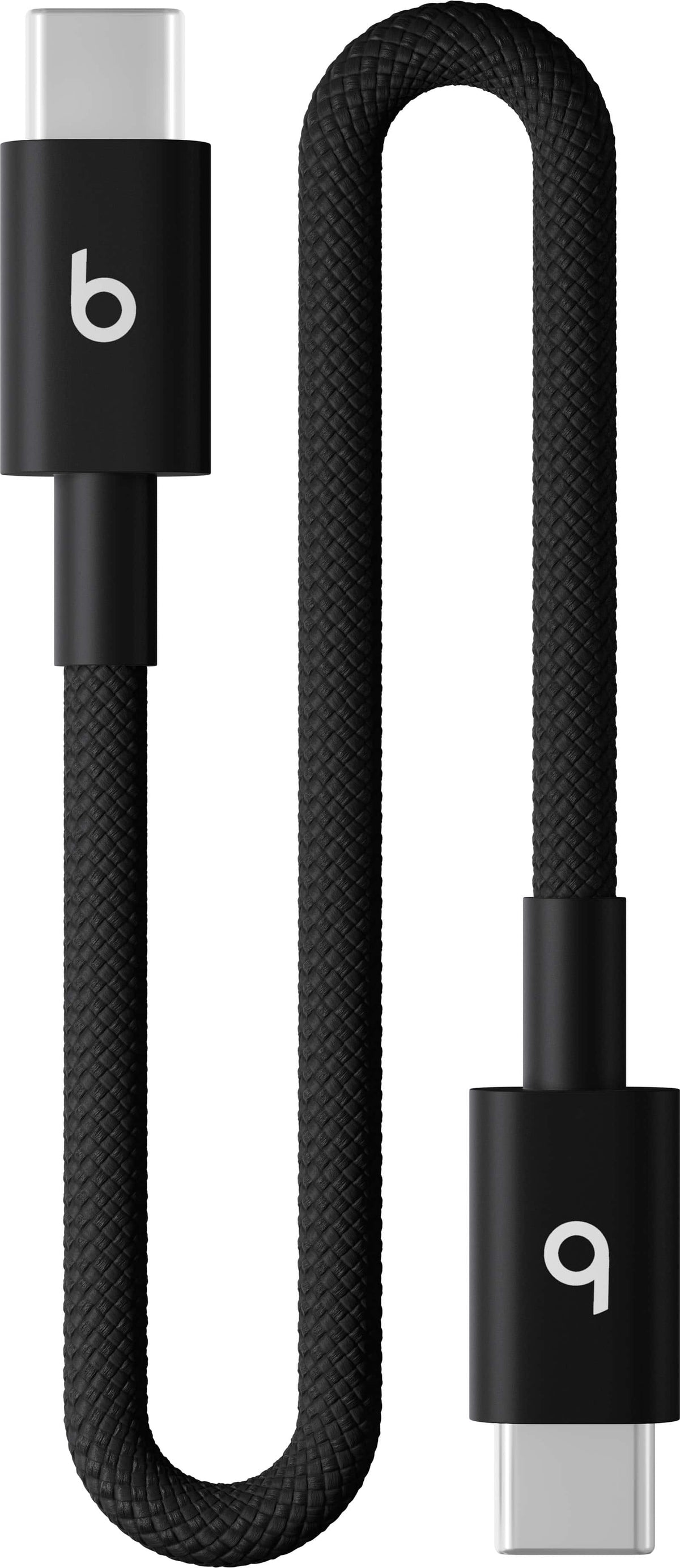 Beats - 8" USB-C to USB-C Woven Short Cable - Bolt Black