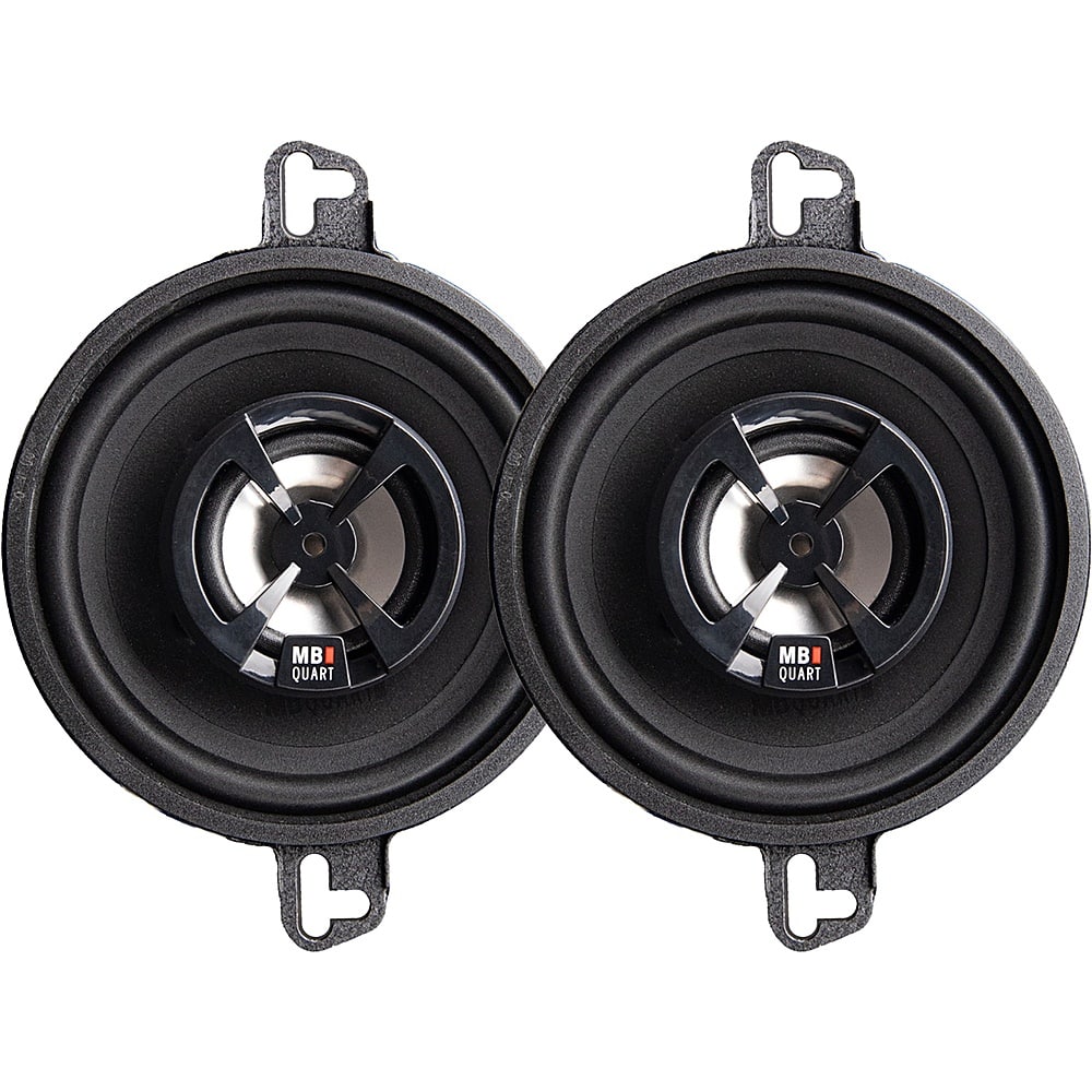 MB Quart - Discus 3-1/2" 2-Way Car Speakers with Polypropylene Cones (Pair) - Black