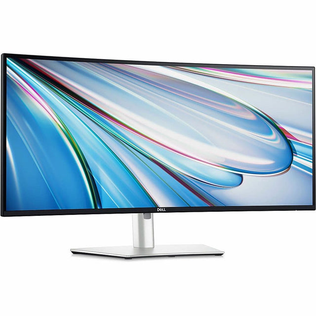 Front. Dell - 34.1" IPS LED Curved 120Hz Monitor (USB, HDMI) - Black, Silver, Multicolor.