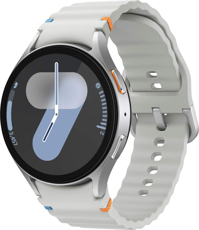 Front. Samsung - Geek Squad Certified Refurbished Galaxy Watch7 Aluminum Smartwatch 44mm BT - Silver.