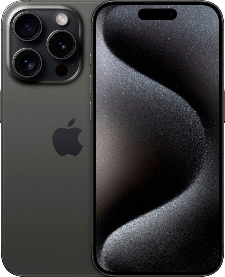 Apple - Pre-Owned Excellent iPhone 15 Pro 5G 128GB - Apple Intelligence - (Unlocked) - Black Titanium