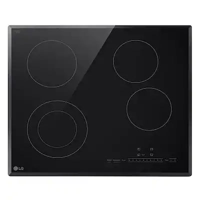 LG - 24-in Wide Built-In Electric Cooktop with 4 Elements and SmoothTouch Glass Controls