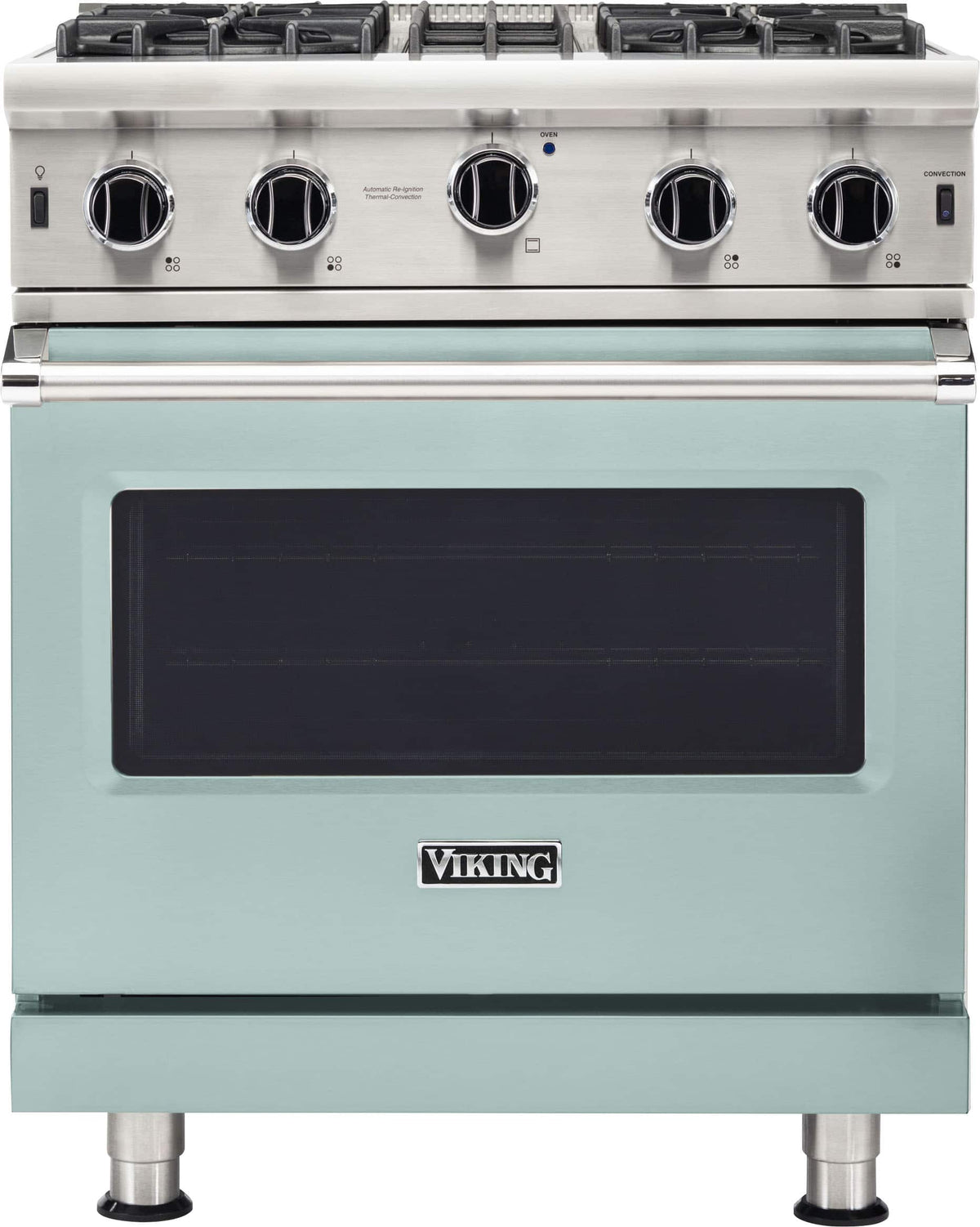 Viking - 30 in. Wide 4 burner 5-Series Gas Open Burner Range - Splash