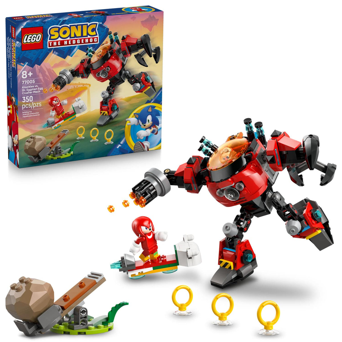 LEGO - Sonic the Hedgehog Knuckles vs. Dr. Eggman Egg Crusher Mech 77005
