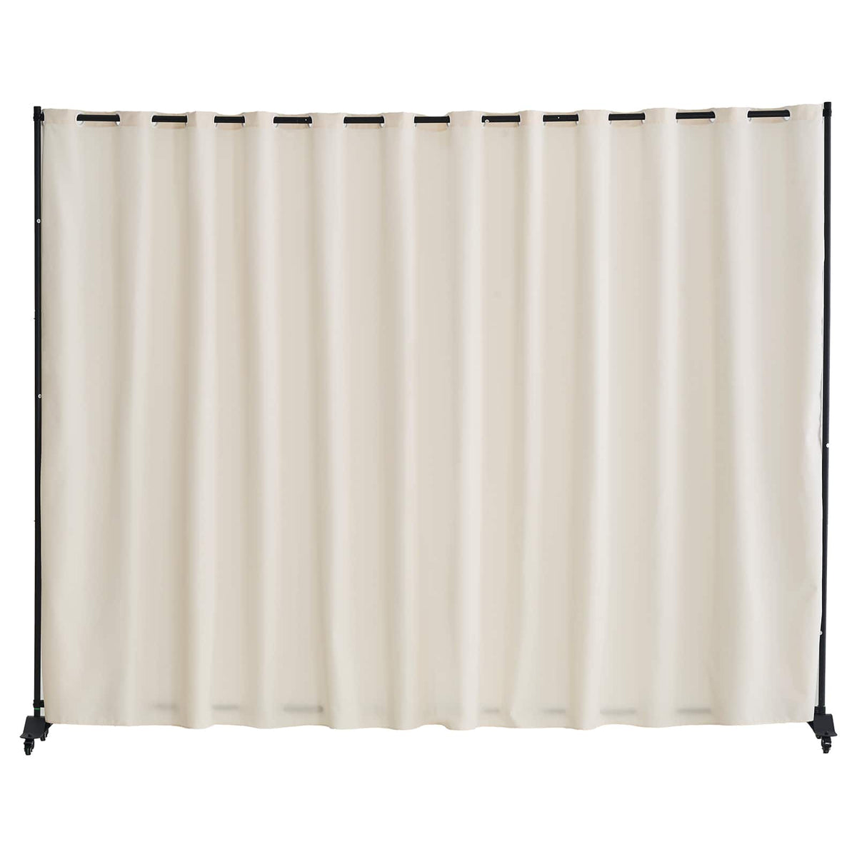 VEVOR - Room Divider, Portable Panel Room Divider with Wheels Curtain Divider Stand, Freestanding Room Divider Privacy Screen - Beige