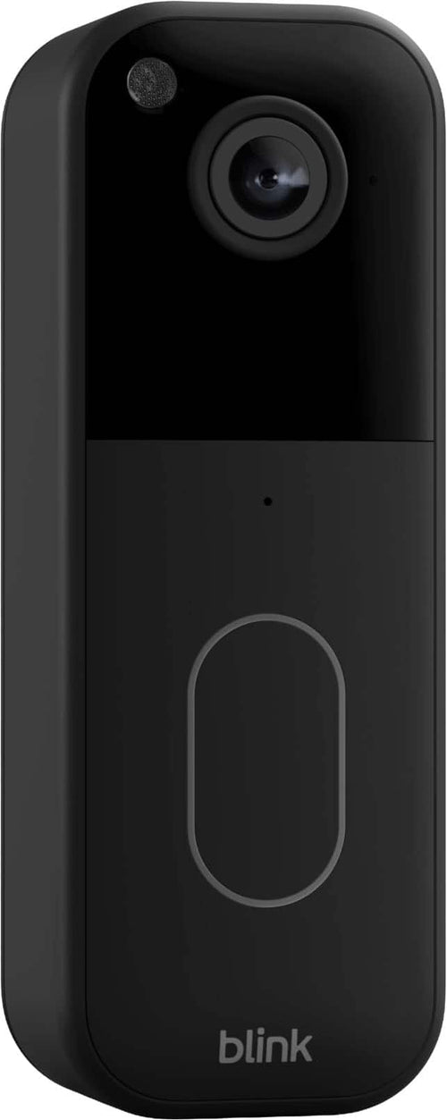 Front. Blink - Blink Video Doorbell - Head-to-toe HD view, two-year battery, simple setup, Required  Sync Module Not included - Black.