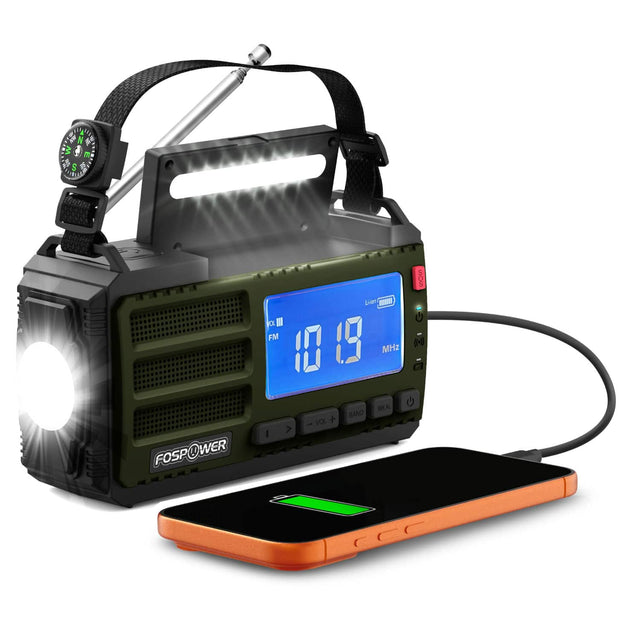 FOSPOWER  
10.19 MHz  
FM  
VOL - +  
BAND  
WX/AM  
GCoN  
01%